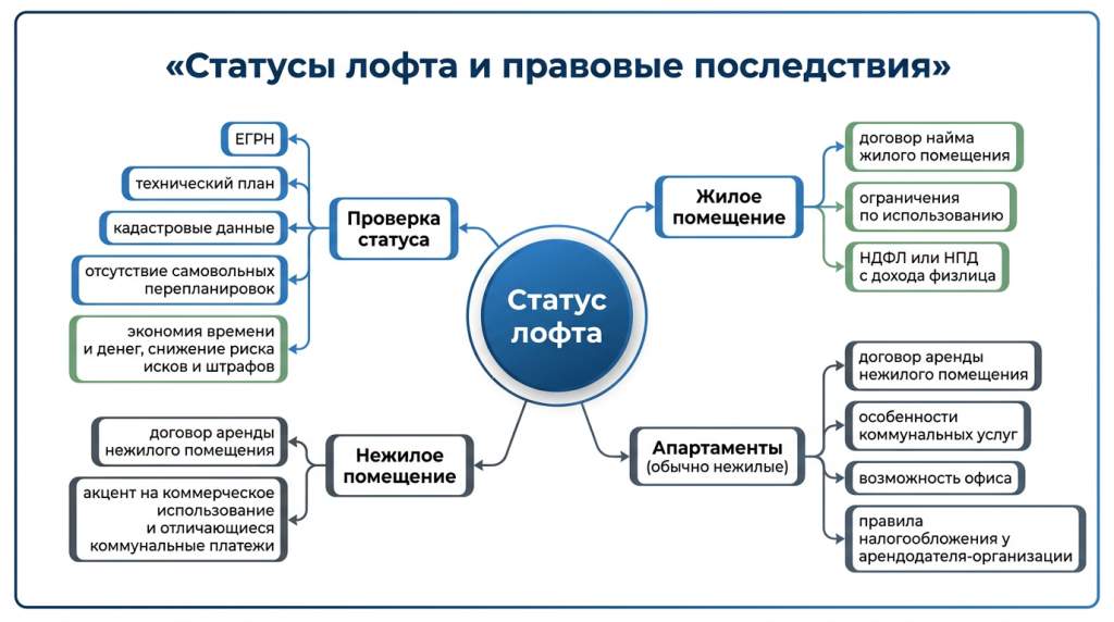 Статусы лофта и правовые последствия